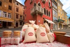 Salt from Salt pans of Sečovlje on Tartini square in Piran