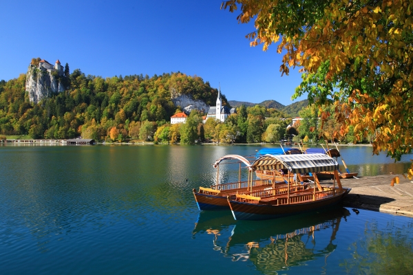 Beautiful lake Bled with a castle
