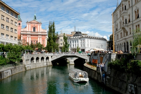 Boat on Ljubljanica River