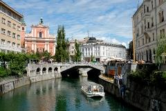 Boat on Ljubljanica River